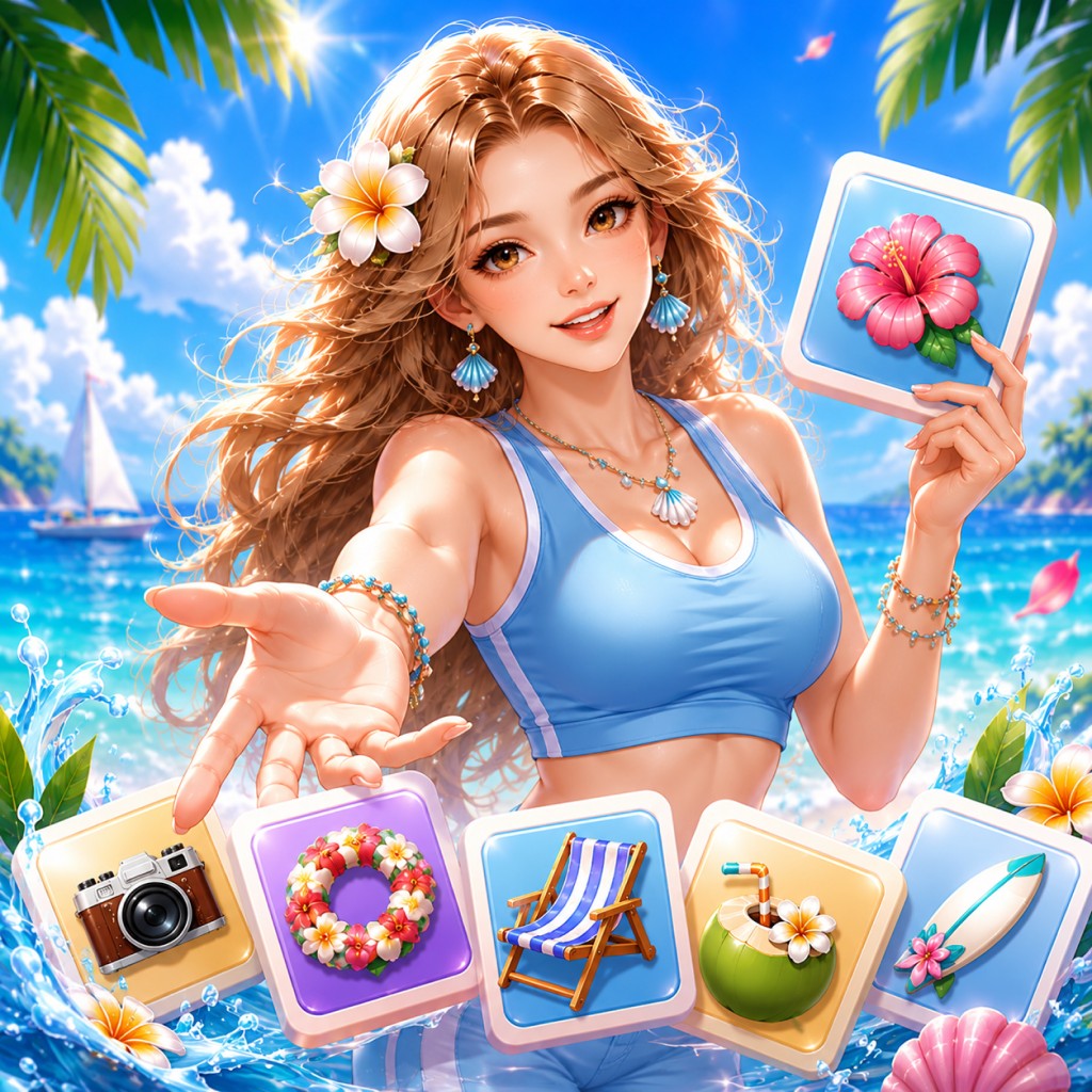 Aqua Slide Mahjong game art